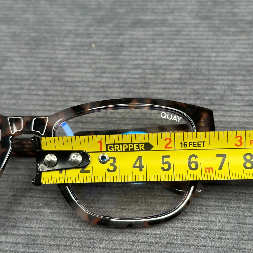 Quay Australia Hardwire Tortoise Blue Light Blocking Glasses Square 126